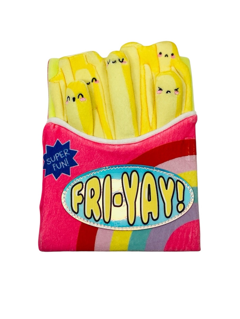 🐷 FREE with any purchase ⭐️ Plush Fri-Yay! Rainbow French Fry Notebook